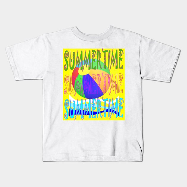 Summer Holidays Kids T-Shirt by robelf